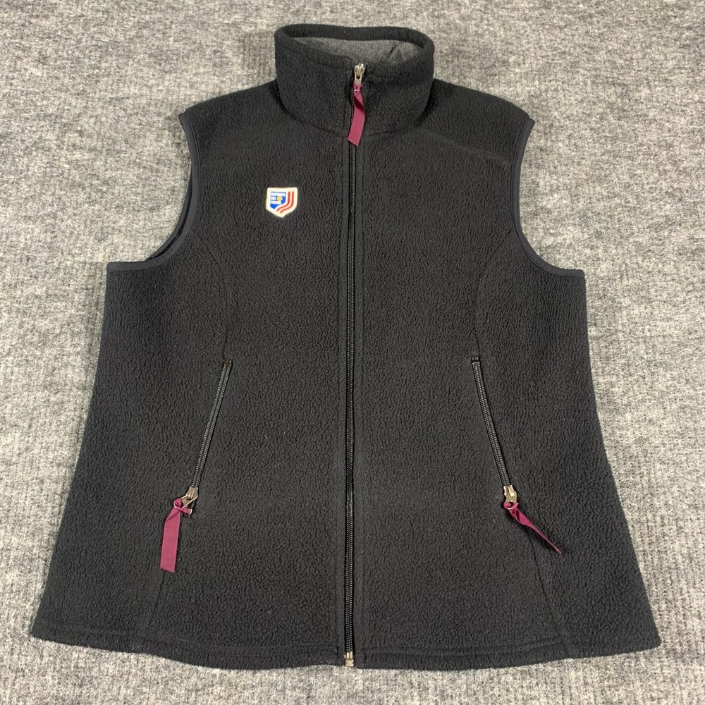 VTG Patagonia Synchilla Vest Womens M Black National Ski Patrol Fleece Full Zip